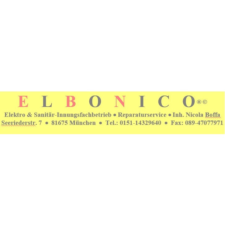 Logo von ELBONICO , Inh. NICOLA BOFFA - ELEKTRO  SANITÄR   REPARATURSERVICE