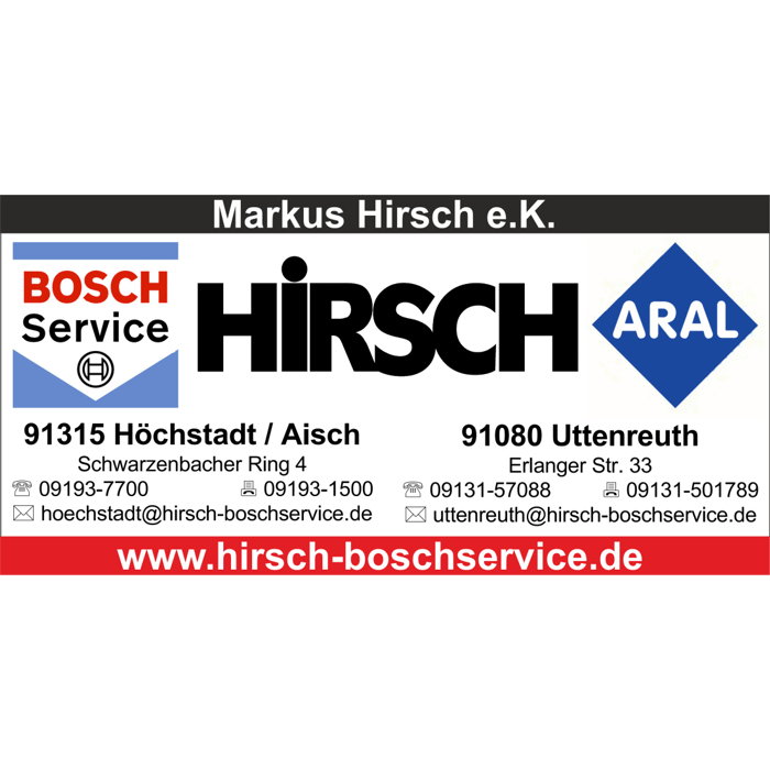 Logo von Markus Hirsch e.K. - Bosch Service / ARAL Tankstelle Uttenreuth