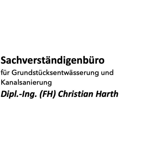 Logo von Sachverständigenbüro für Grundstücksentwässerung und Kanalsanierung Dipl.-Ing. (FH) Christian Harth