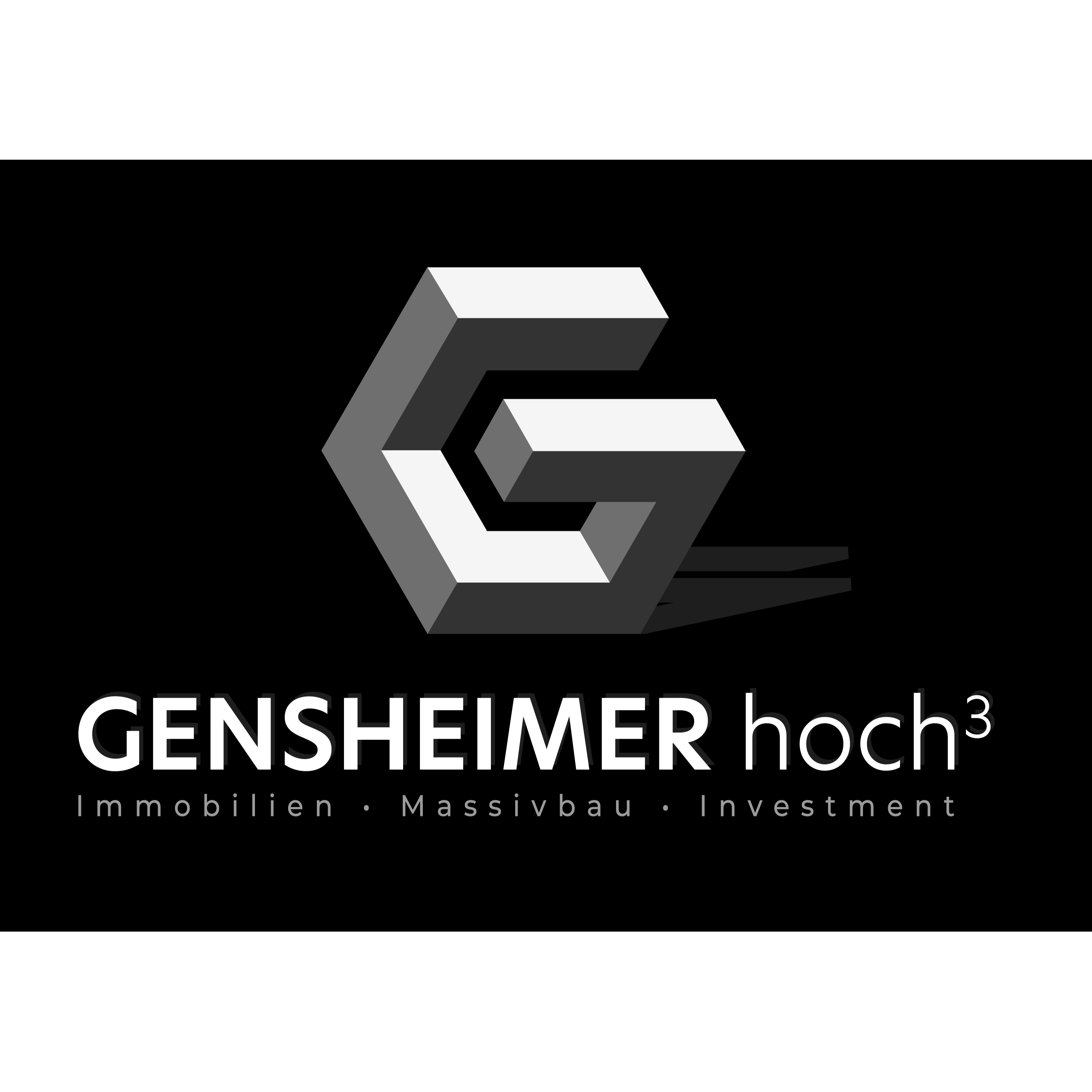 Logo von Gensheimer hoch3 GmbH und Co. KG - Ihre Immobilienmakler und Experten für Massivbau in der Südpfalz