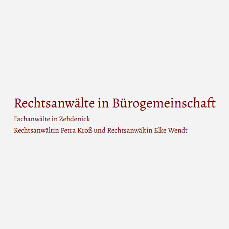 Logo von Anwälte in Bürogemeinschaft Petra Kroß & Elke Wendt